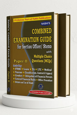 Combined Examination Guide for Section Officer Steno with Multiple Choice Questions (MCQs) Paper II | Nabhi Publications