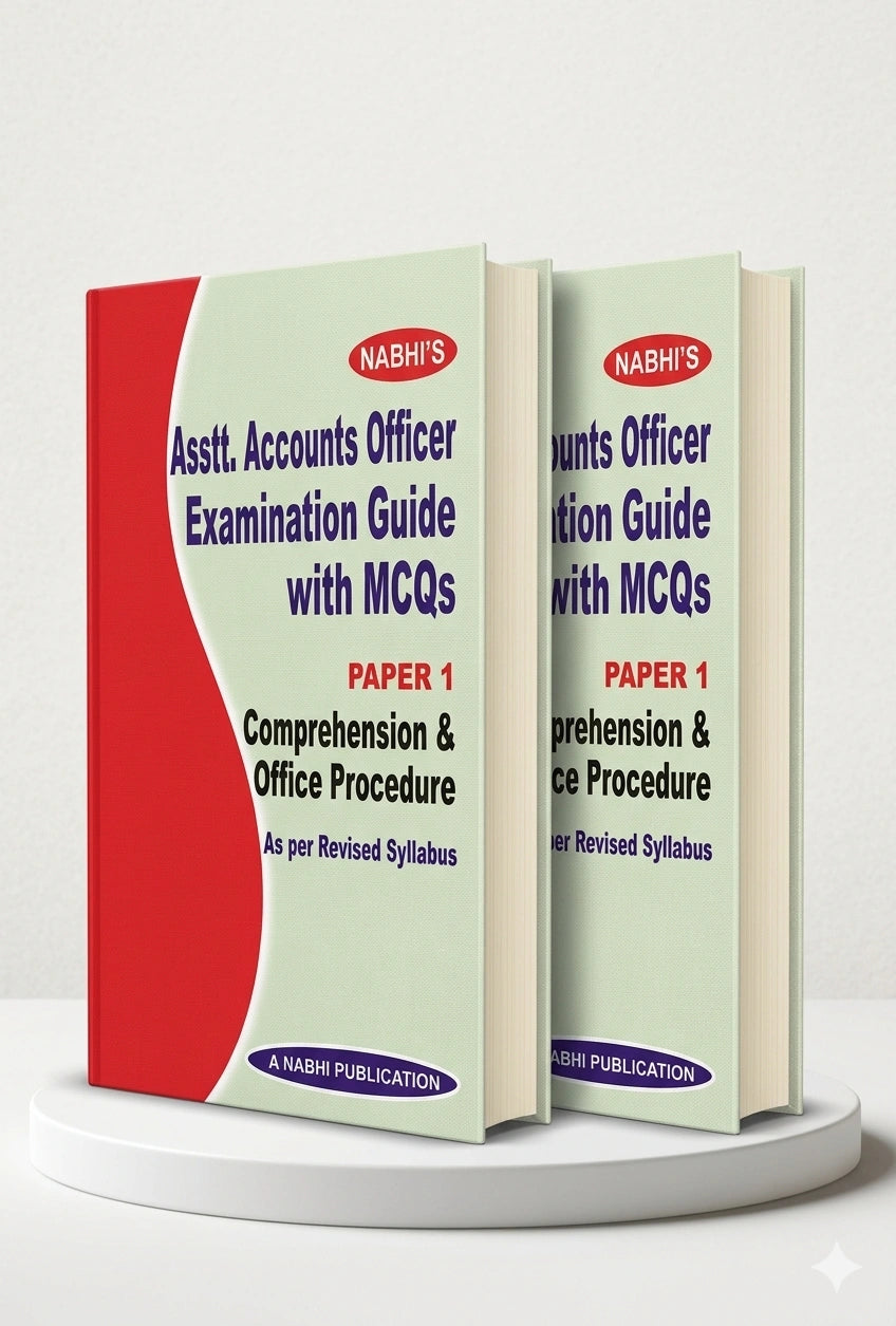 Asstt Accounts Officer Examination Guide With MCQs Paper 1 Comprehension and Office Procedure | Nabhi Publications