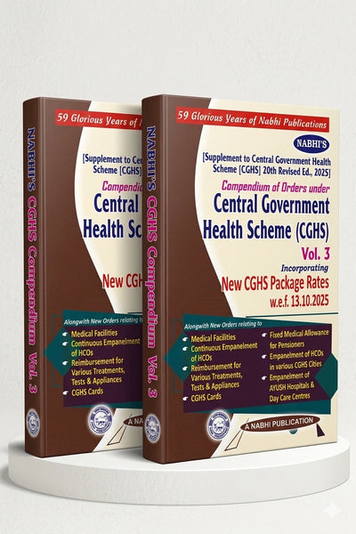 Compendium of Orders Under Central Government Health Scheme CGHS in 3 Vols with Supplement | Edition 2025 | Nabhi Publications
