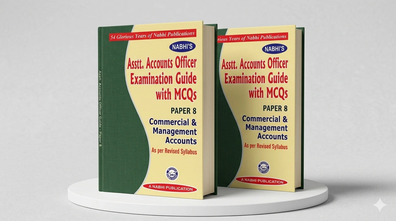 Asstt Accounts Officer Examination Guide with MCQs Paper 8 Commercial and Management Accounts | Nabhi Publications