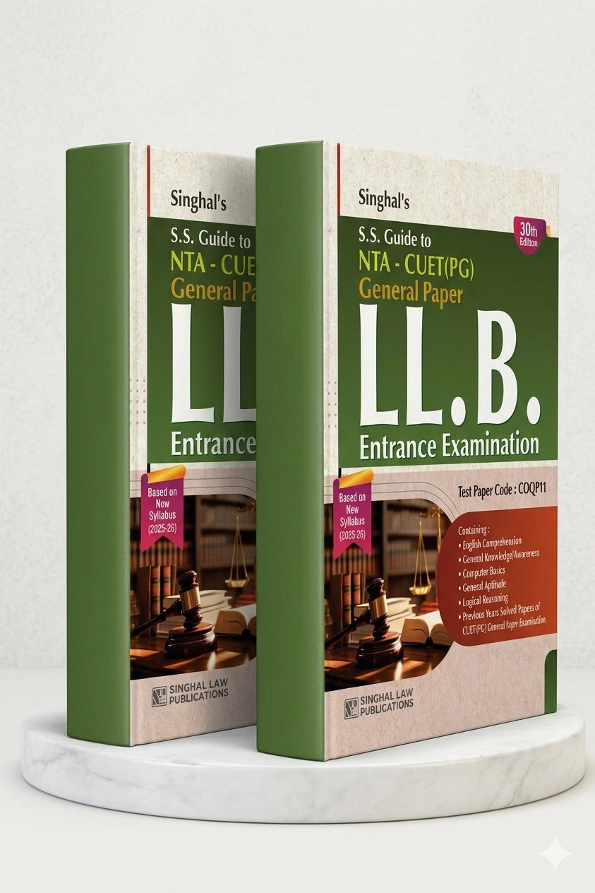 SS Guide to NTA - CUET (PG) General Paper LL.B. Entrance Examination | Singhal Law