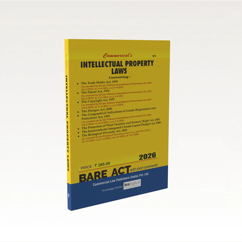 Intellectual Property Laws  | Commercial Law Publishers | Edition 2026
