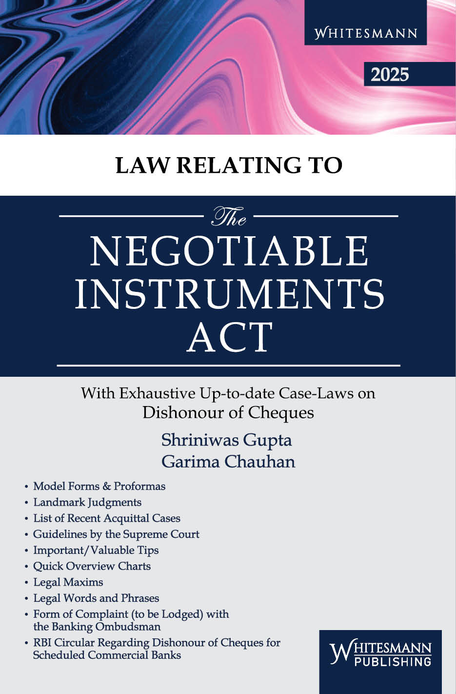 Law relating to the negotiable instruments act | whitesmann | Edition 2025