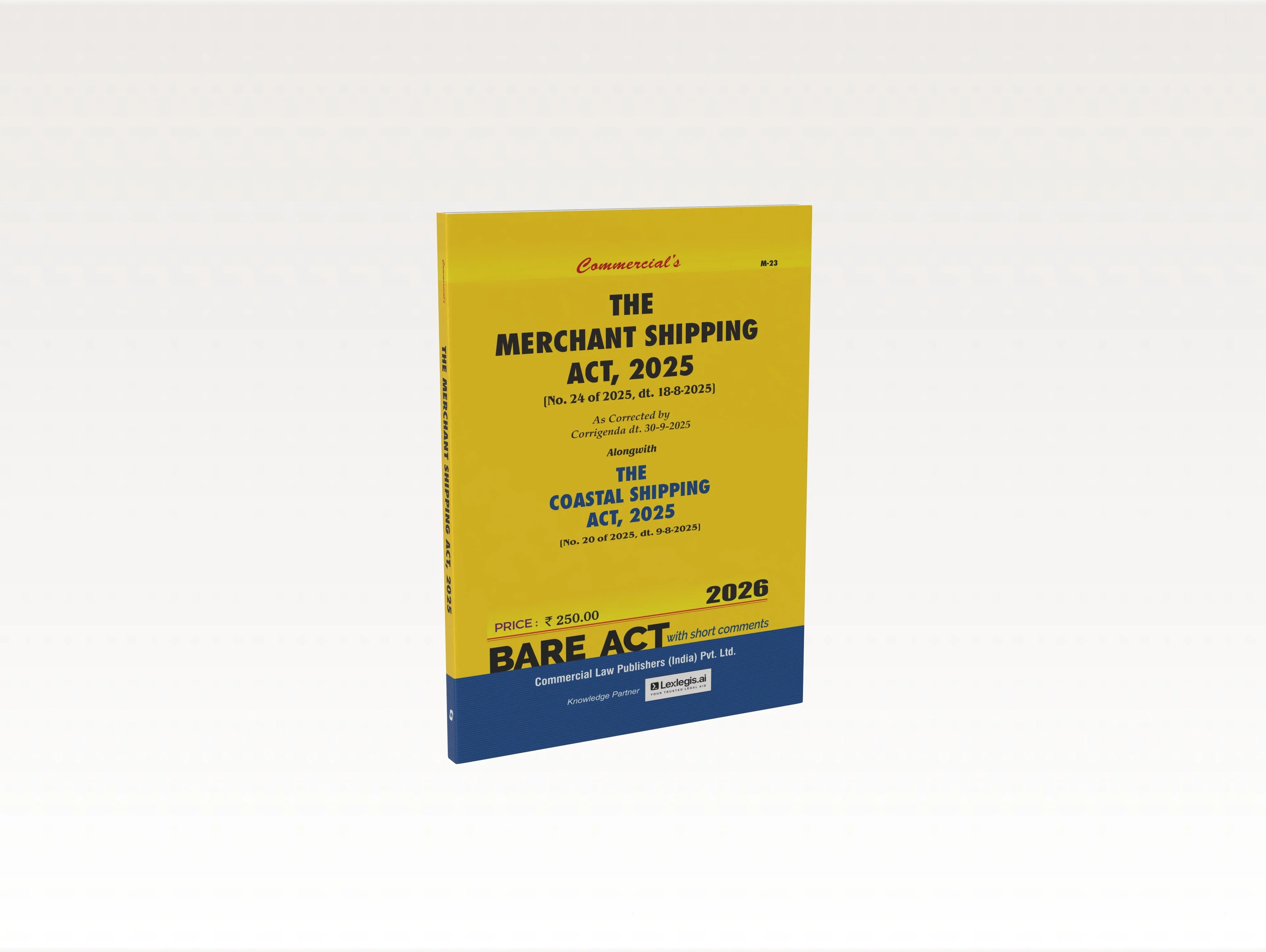 The Merchant Shipping Act, 2025 | Commercial Law Publishers | Edition 2026