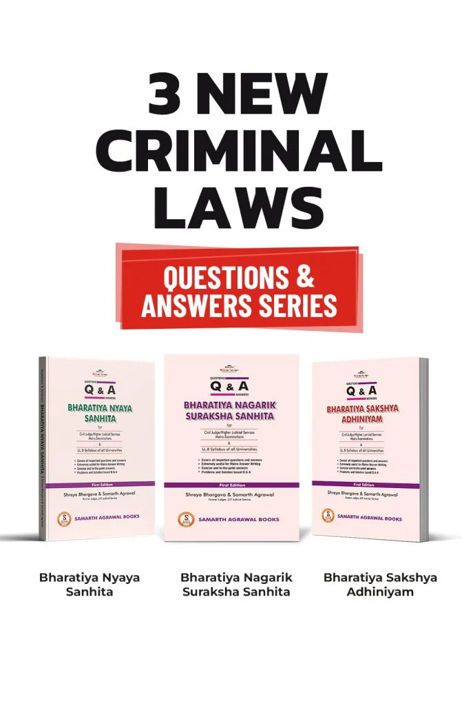 Questions and Answers: BNS, BSA and BNSS [Set of 3 Books] | Shreya Bhargava and Samarth Agrawal