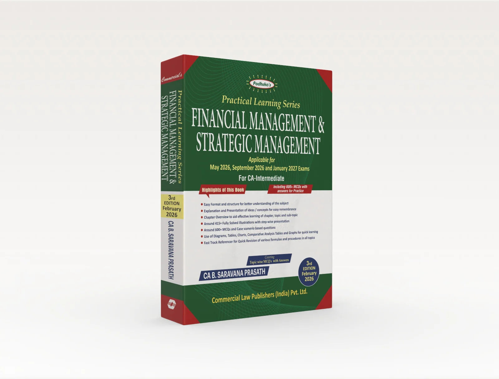 Financial Management and Strategic Management (CA Inter) | G. Sekar | Edition 2026 jan 2027 | COMMERCIAL LAW PUBLICATION