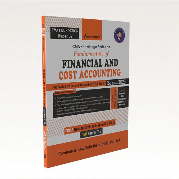 CMA Knowledge Series — Fundamentals of Financial and Cost Accounting (CMA Foundation)  | G.C. RAO | Commercial Law Publishers