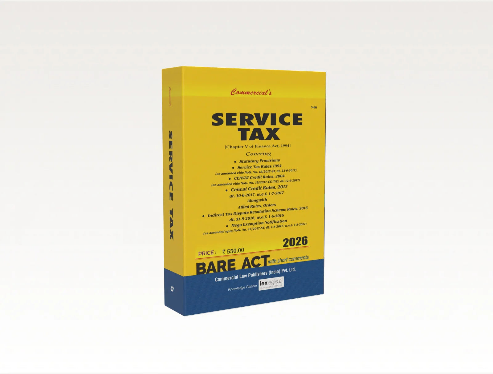 Service Tax with Rules and Allied Rules | Commercial Law Publishers | Edition 2026
