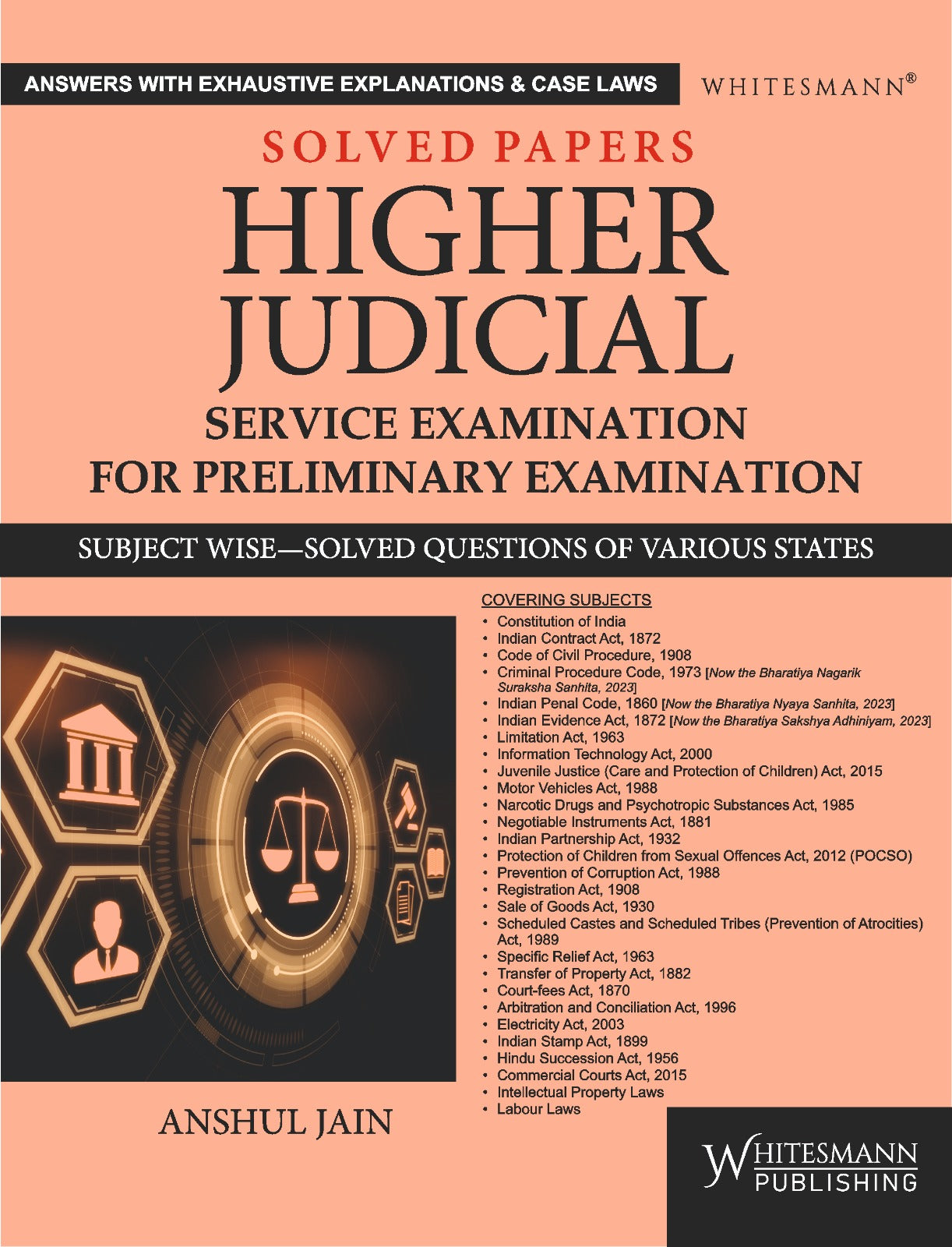 Solved Paper Higher Judicial Service Examination For Preliminary Examination | Anshul Jain | whitesmann | Edition 2025
