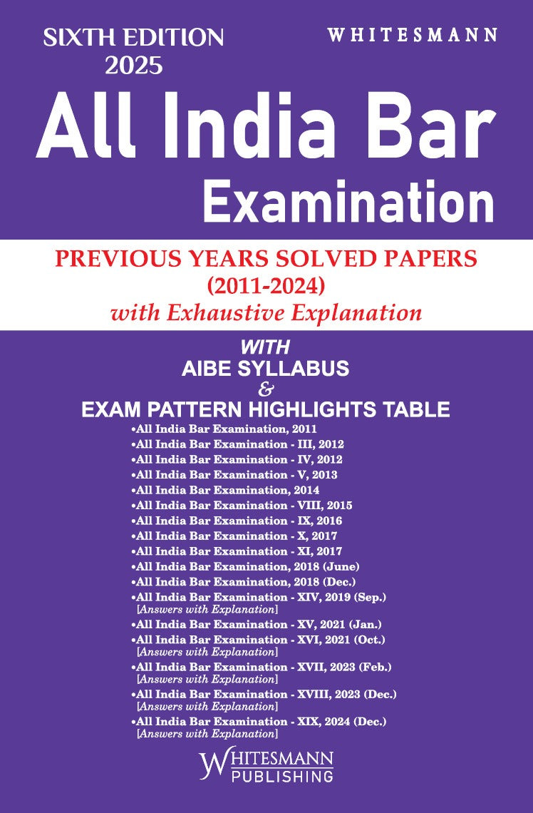 ALL INDIA BAR EXAMINATION Previous years solved papers (2011-2024) | whitesmann | Edition 2025