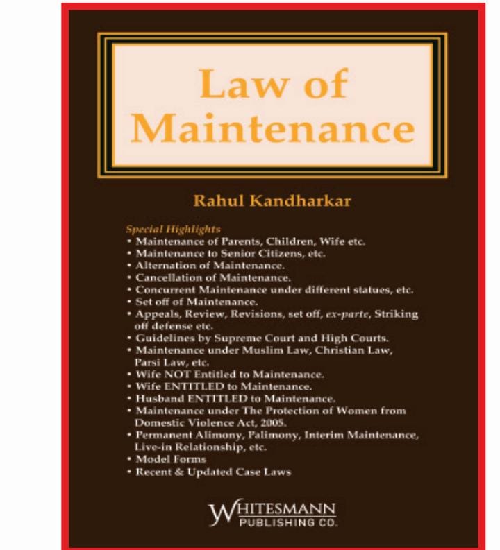 Law of Maintenance | Rahul Kandharkar | | whitesmann | Edition 2025