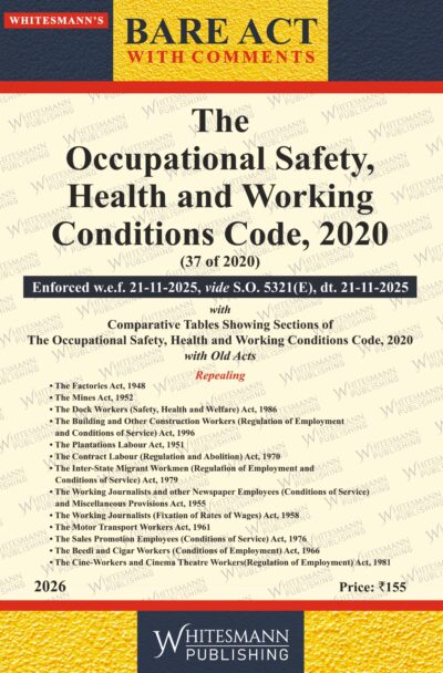 The Occupational Safety, Health and Working conditions code,2020 | Whitesamnn | Edition 2026