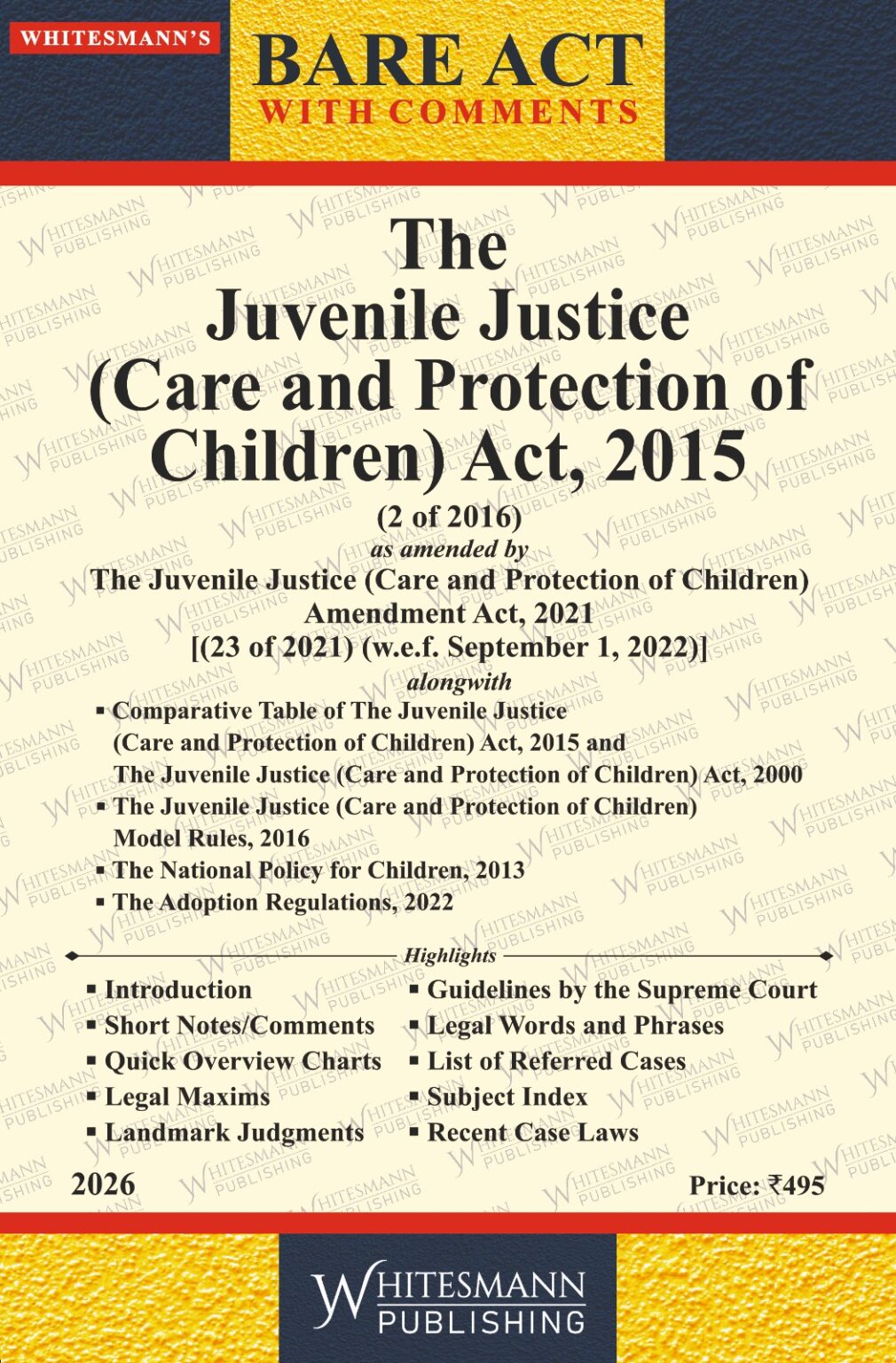Juvenile Justice (Care and Protection of Children) Act, 2015 | Whitesamnn | Edition 2026