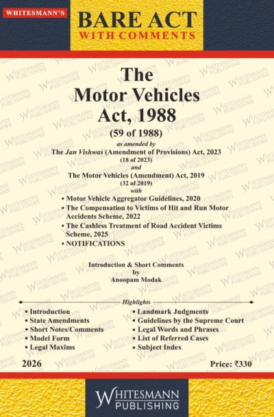 The Motor Vehicles Act, 1988  | Whitesamnn | Edition 2026