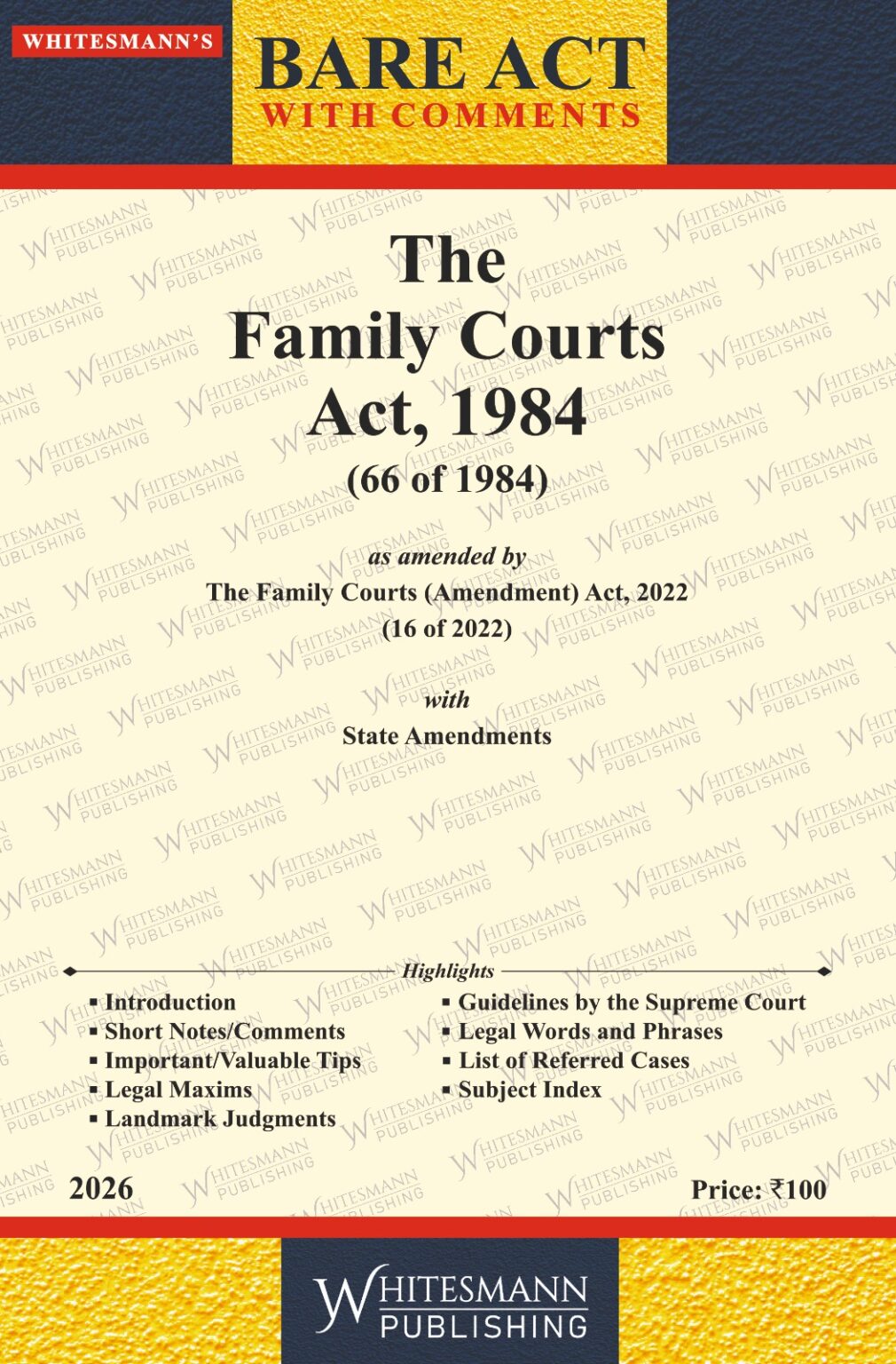 The Family Courts Act,1984 | Whitesamnn | Edition 2026