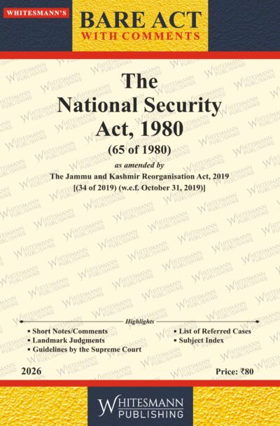 The National Security Act,1988 | Whitesamnn | Edition 2026