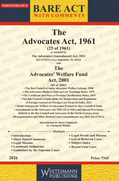 The Advocates Act,1961  | Whitesamnn | Edition 2026