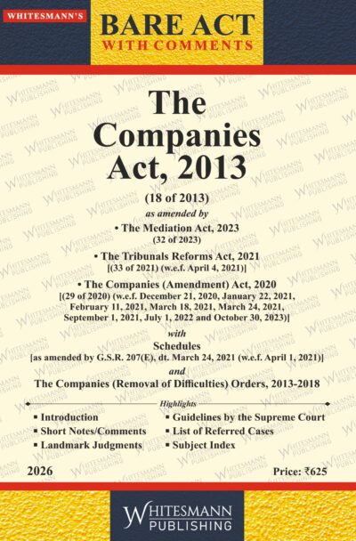 The Companies Act,2013  | Whitesamnn | Edition 2026