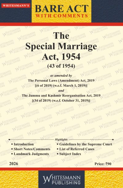 The Special Marriage Act,1954  | Whitesamnn | Edition 2026