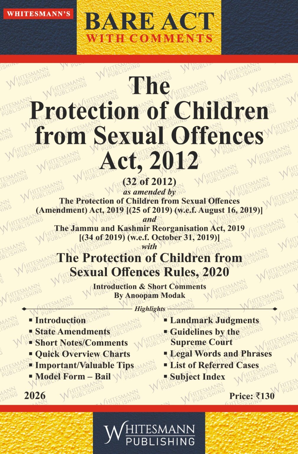 The Protection of Children from Sexual Offences Act,2012 | Whitesamnn | Edition 2026