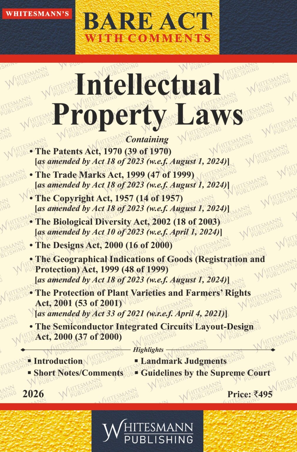 Intellectual Property Laws  | Whitesamnn | Edition 2026