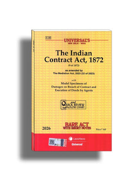 The Indian Contract Act,1872 |  Edition 2026 | Universal | Bare act