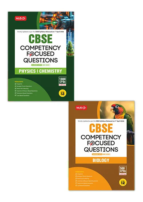 CBSE Competency Focused Questions Class 12 Physics, Chemistry and Biology (Set of 2)