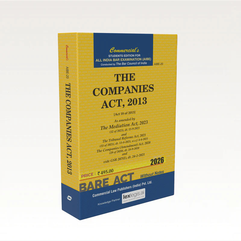 The Companies Act, 2013 (AIBE) | Commercial Law Publishers | Edition 2026