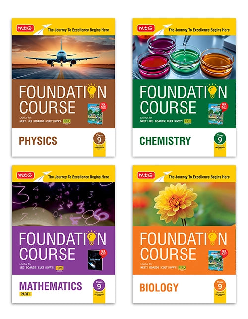 Foundation Course Class 9 Physics, Chemistry, Mathematics (Part-1) and Biology (Set of 4 Books)