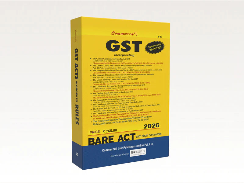 GST Acts alongwith Rules  | Commercial Law Publishers | Edition 2026