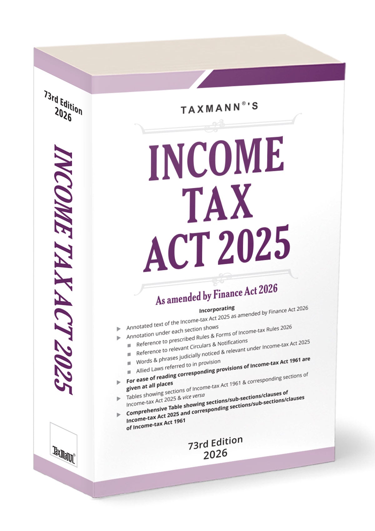 Income-Tax Act 2025 | Finance Act 2026 | 73th Edition | Taxmann