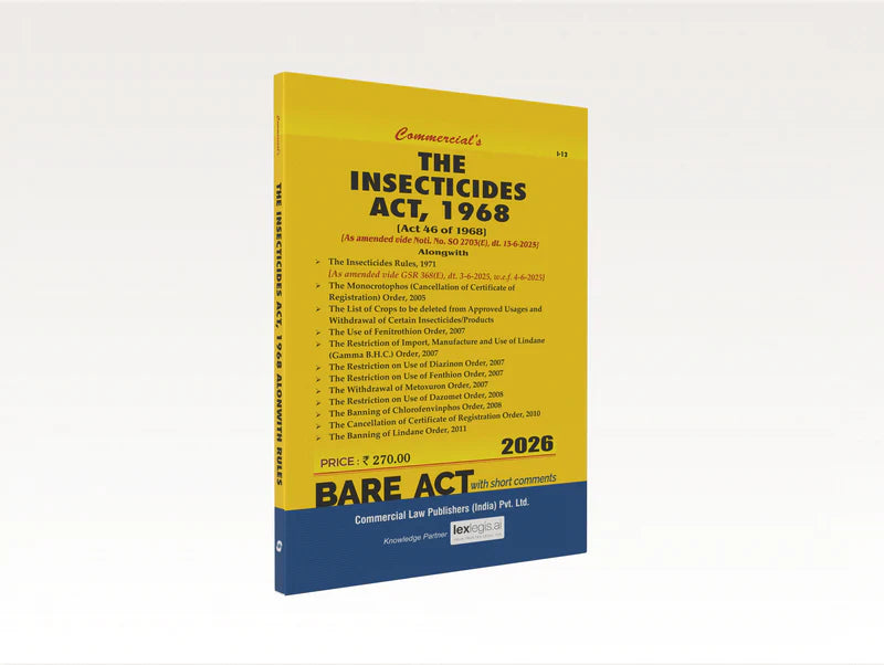The Insecticides Act, 1968  | Commercial Law Publishers | Edition 2026