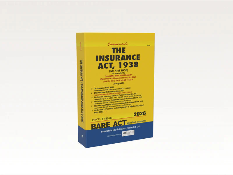The Insurance Act, 1938 | Commercial Law Publishers | Edition 2026