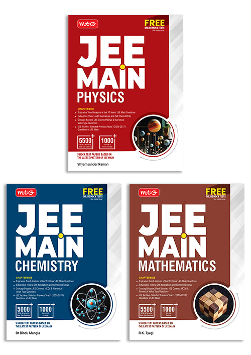 JEE Main Physics, Chemistry, Mathematics Chapterwise Theory with MCQs Book For 2027 Exam Combo | MTG