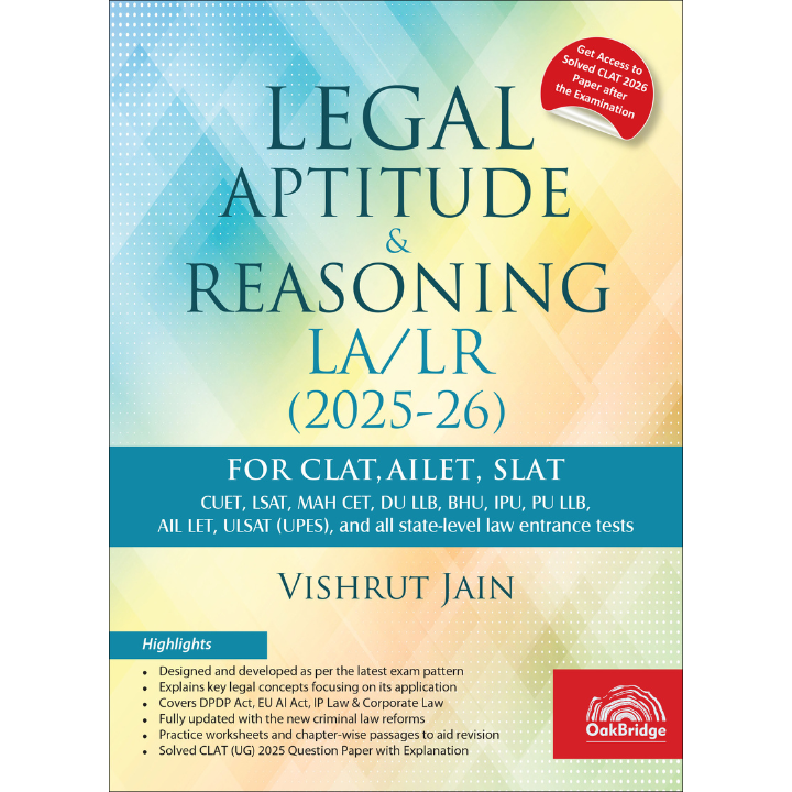 Legal Aptitude & Reasoning LA/LR |  Vishrut Jain | OAKBRIDGE | Edition 2025