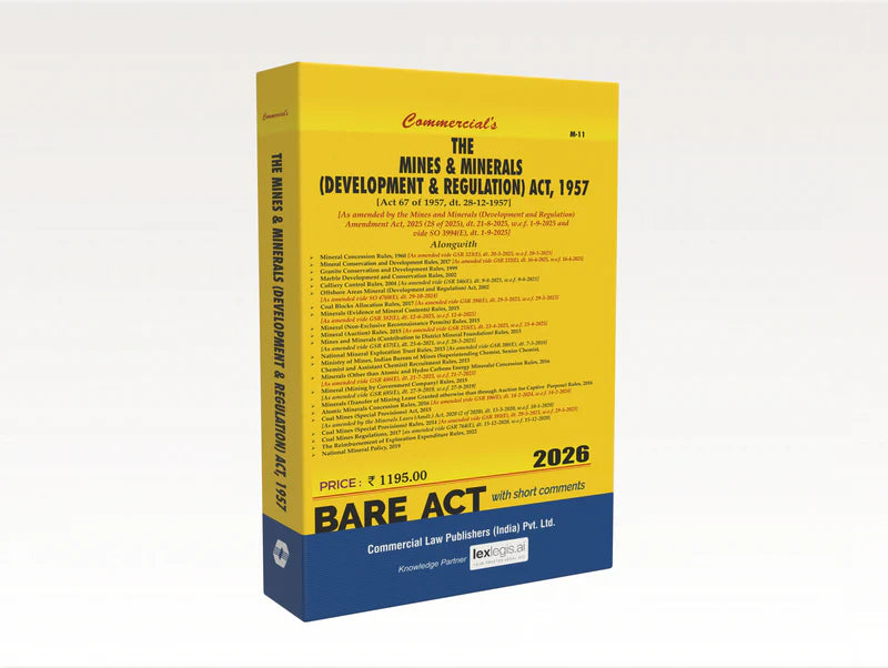 The Mines and Minerals (Development and Regulation) Act, 1957 | Commercial Law Publishers | Edition 2026