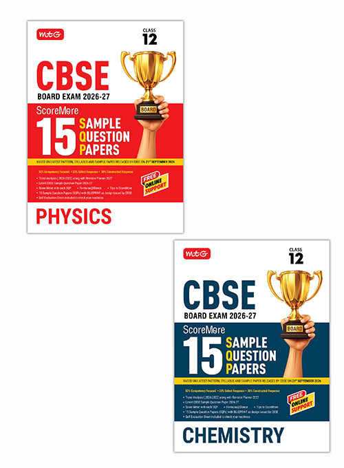 CBSE ScoreMore 15 Sample Papers CBSE Boards – Class 12 Physics, Chemistry Combo