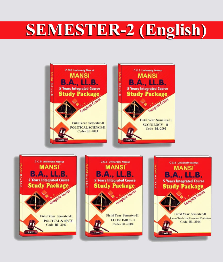 MANSHI B.A, LL.B. SEMESTER-2 General English – II, BL-2001, Sociology – II BL-2002, Political Science – II (International Relations) BL-2003, Economics – II (Economic Problems ) BL-2004, Law of Torts And Consumer Protection BL-2005 EDITION 2026 ENGLISH - GenZbookcompany