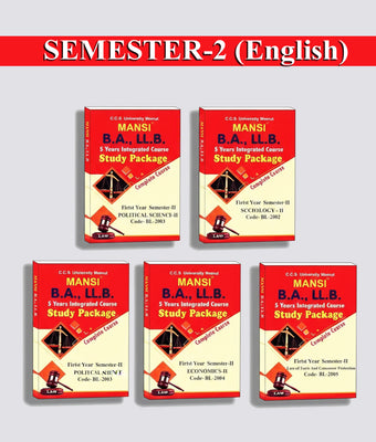 MANSHI B.A, LL.B. SEMESTER-2 General English – II, BL-2001, Sociology – II BL-2002, Political Science – II (International Relations) BL-2003, Economics – II (Economic Problems ) BL-2004, Law of Torts And Consumer Protection BL-2005 EDITION 2026 ENGLISH