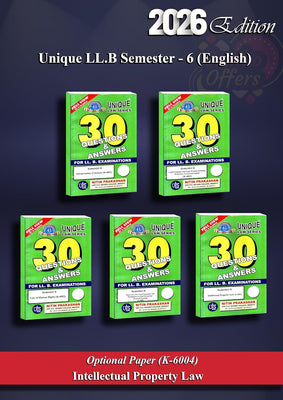 Nitin Prakashan Unique Law Series Questions & Answer Semester-6 for LLB Exams - | Editon 2026