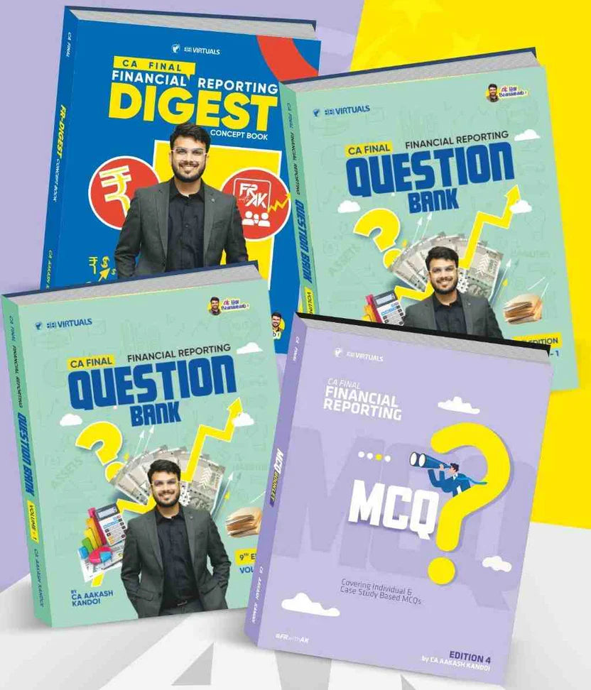 CA Final Financial Reporting - Digest (Concept & Question Bank) (Set of 4 Volumes) Books | CA Aakash Kandoi
